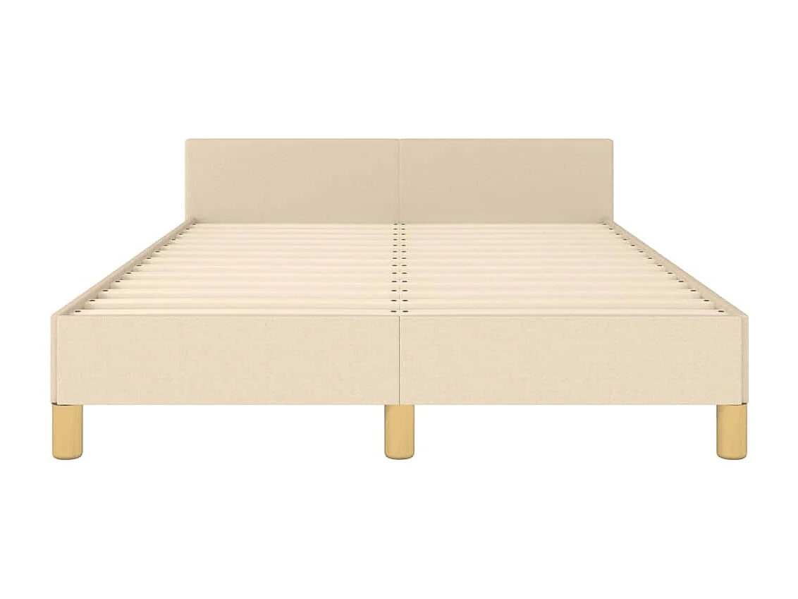 Bedframe zonder matras crème 120x200 cm stof