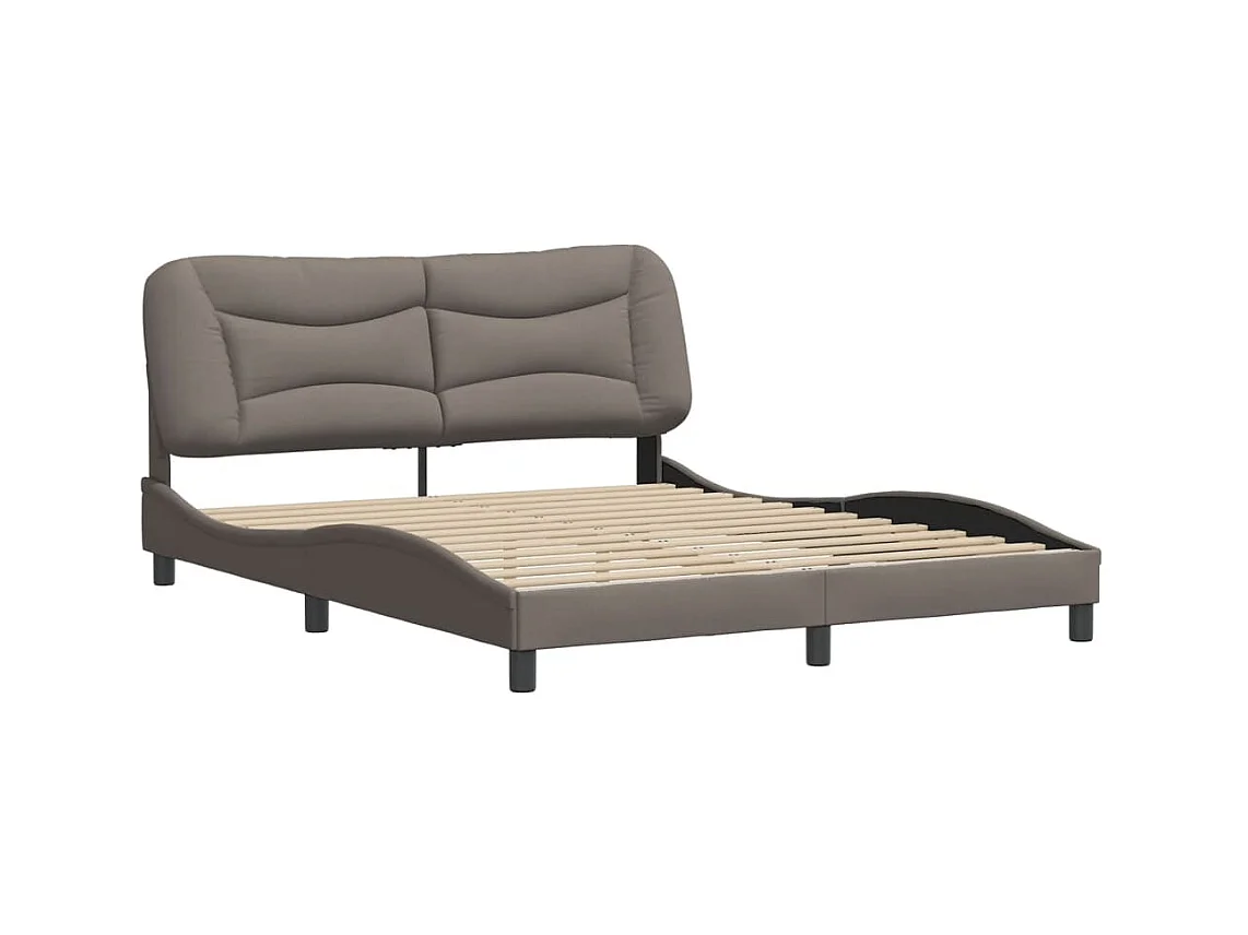 Bedframe zonder matras taupe 160x200 cm stof