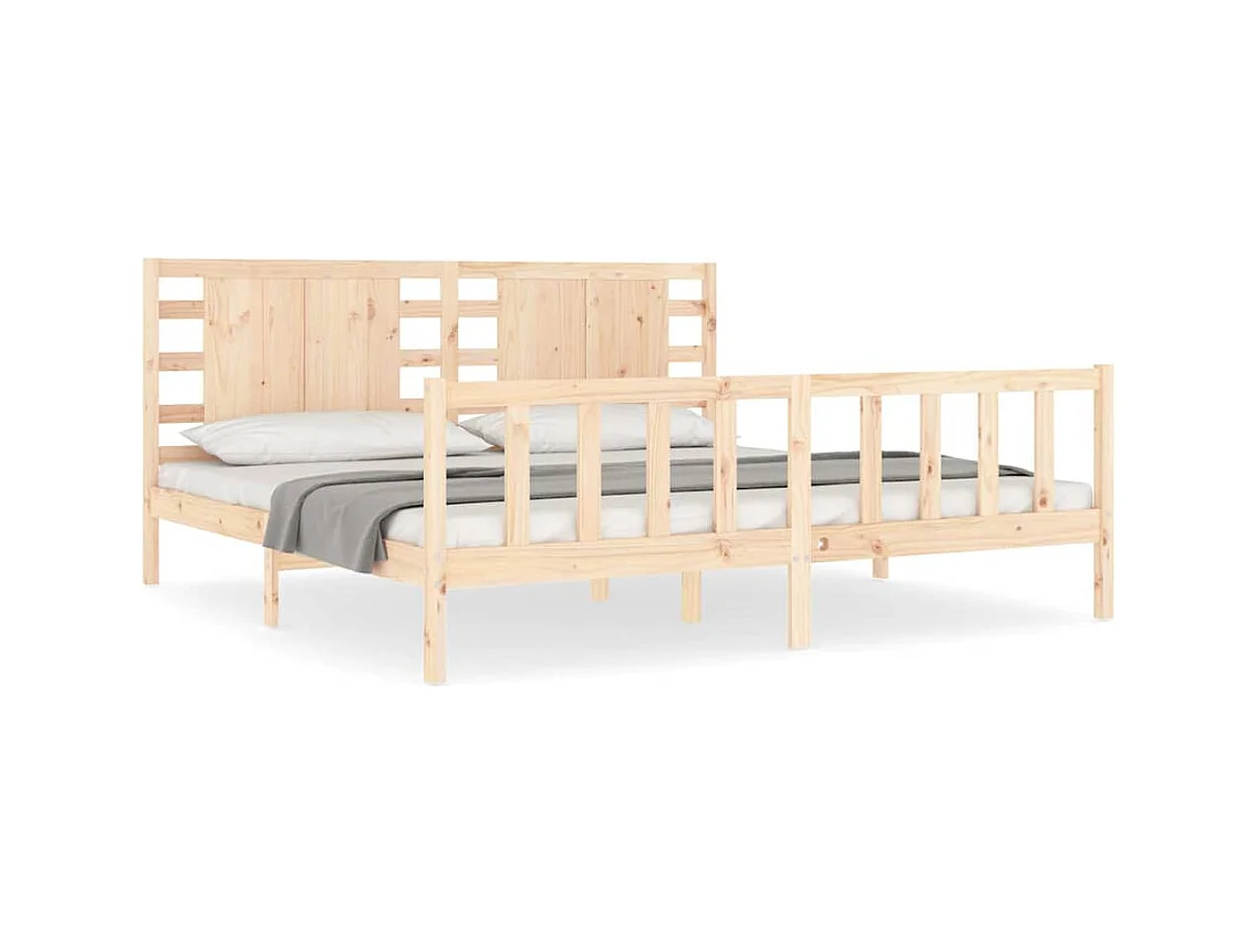 Cadre de lit sans matelas 200x200 cm bois massif de pin