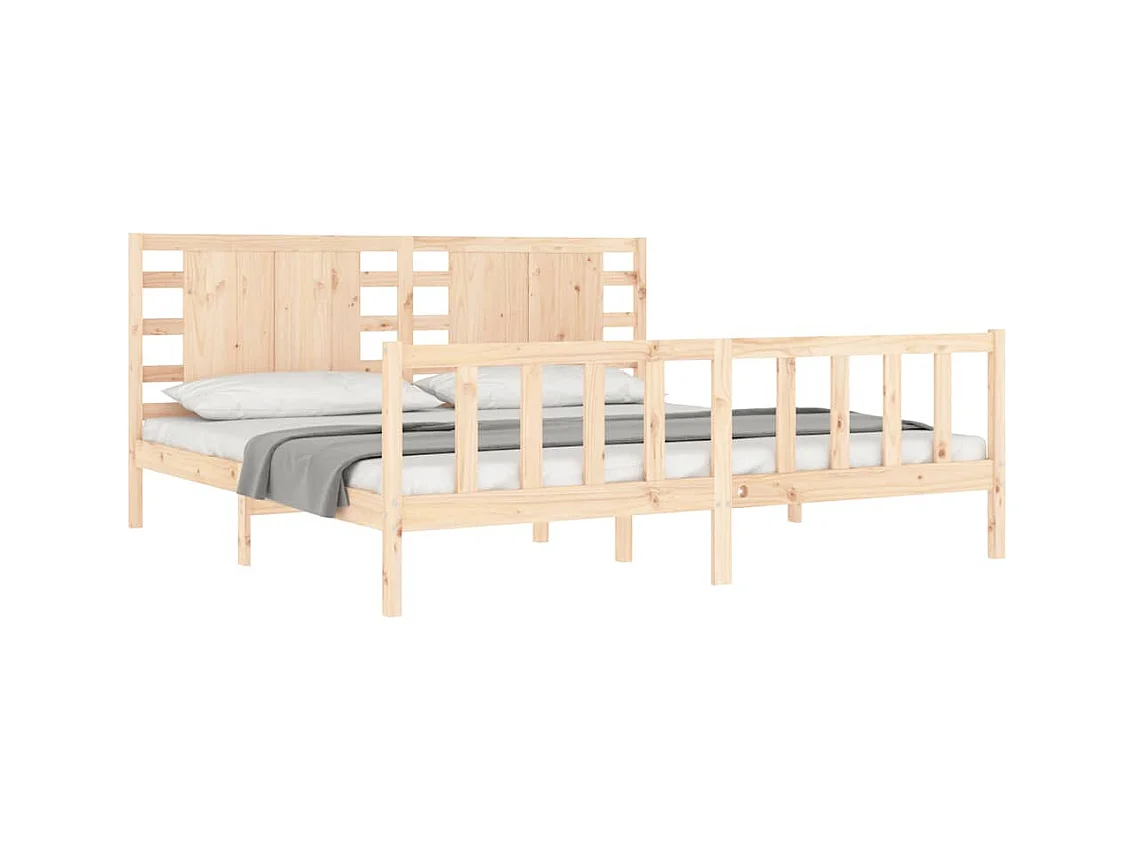 Cadre de lit sans matelas 200x200 cm bois massif de pin