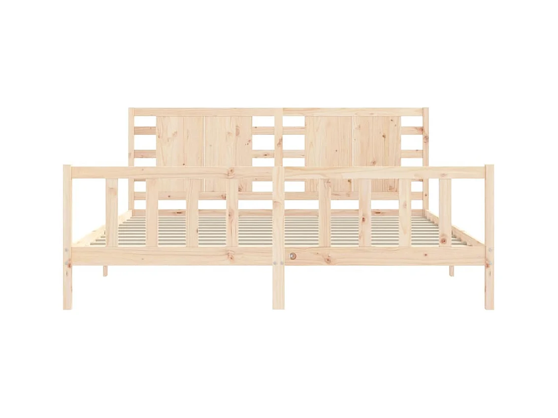 Cadre de lit sans matelas 200x200 cm bois massif de pin