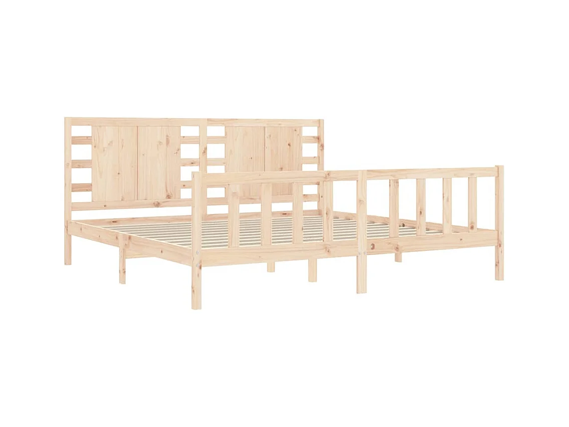 Cadre de lit sans matelas 200x200 cm bois massif de pin