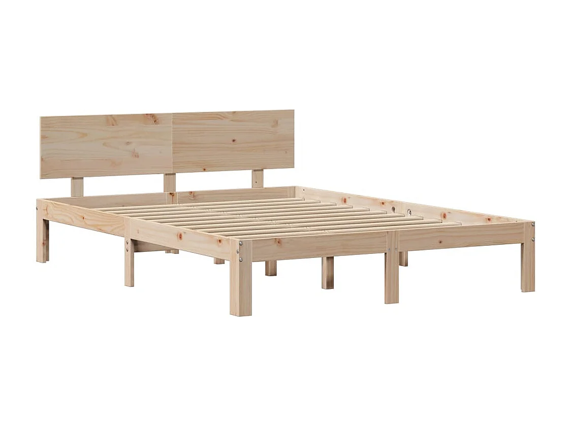 Cadre de lit avec tête de lit sans matelas 160x200 cm