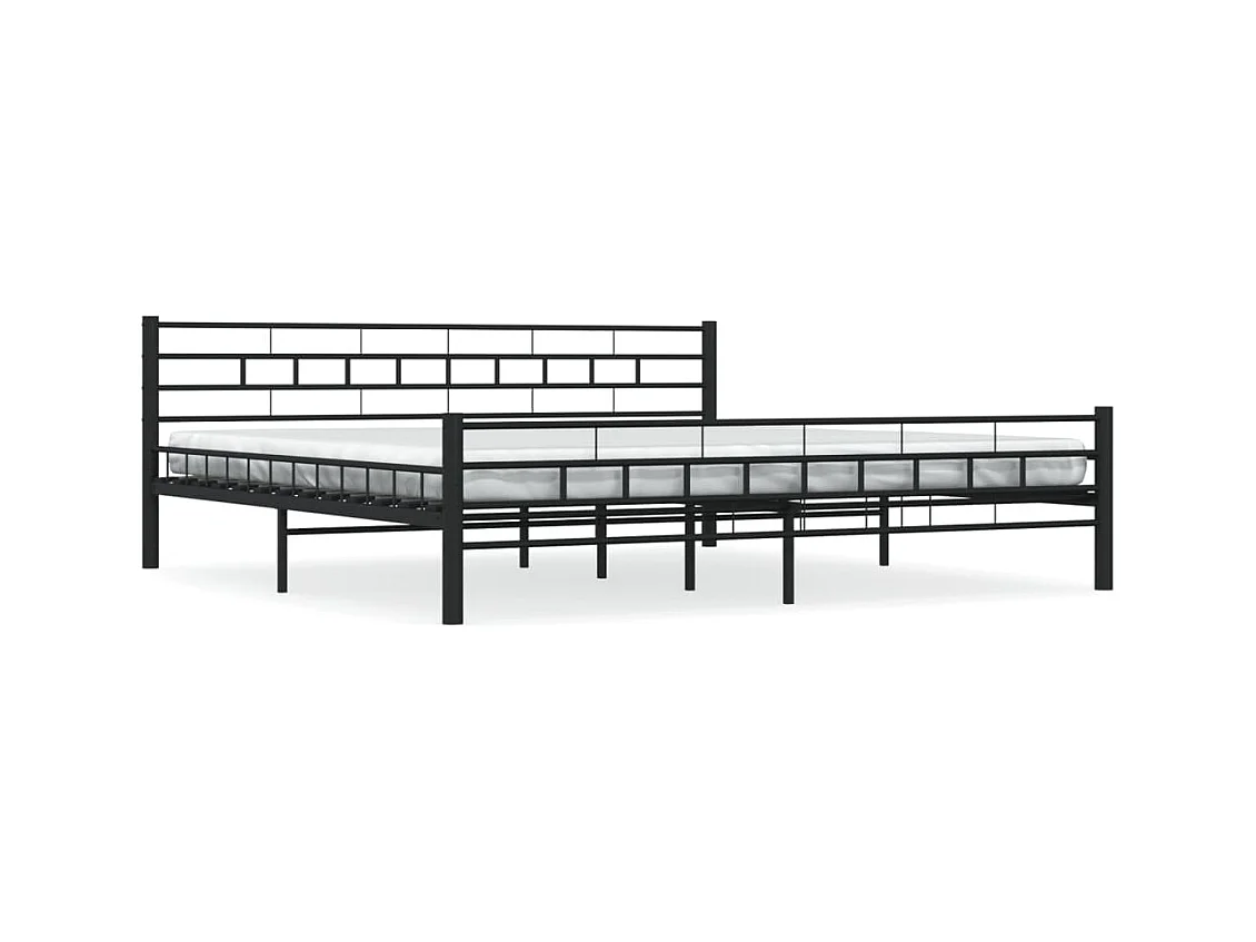 Bedframe zonder matras zwart staal 200x200 cm