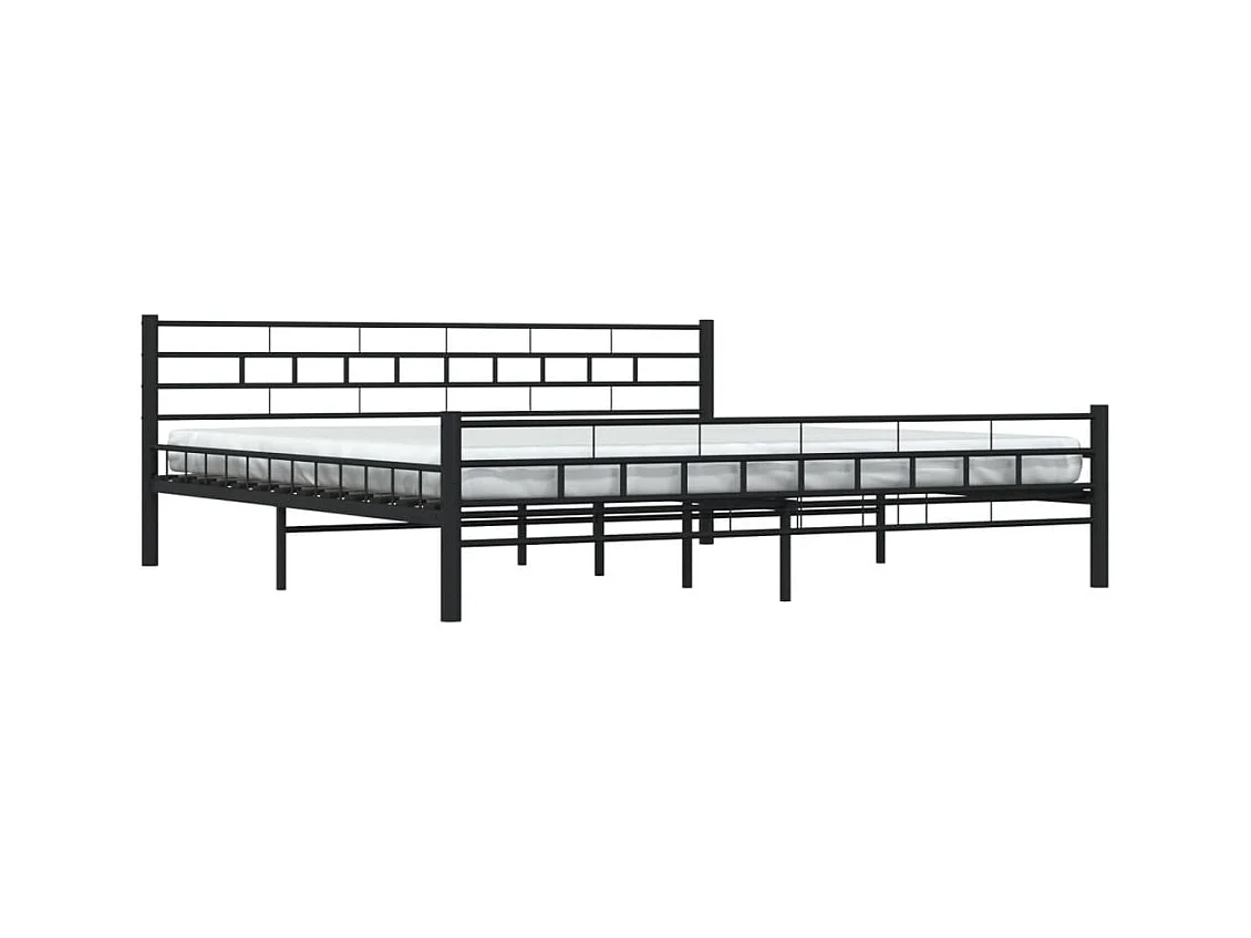 Bedframe zonder matras zwart staal 200x200 cm