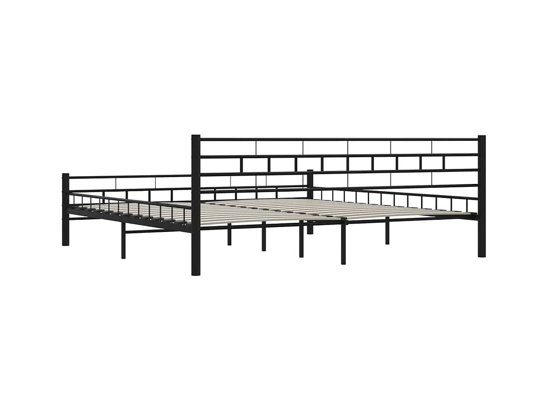 Bedframe zonder matras zwart staal 200x200 cm