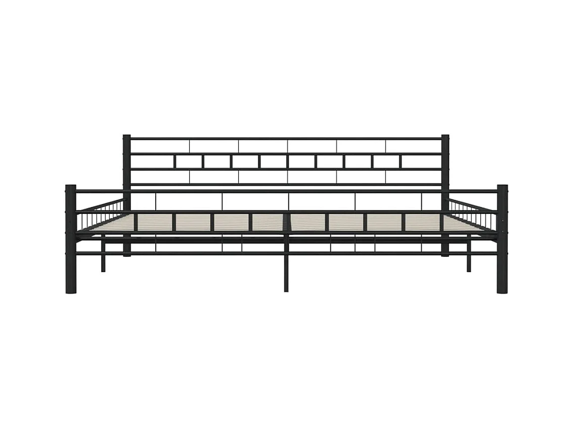 Bedframe zonder matras zwart staal 200x200 cm