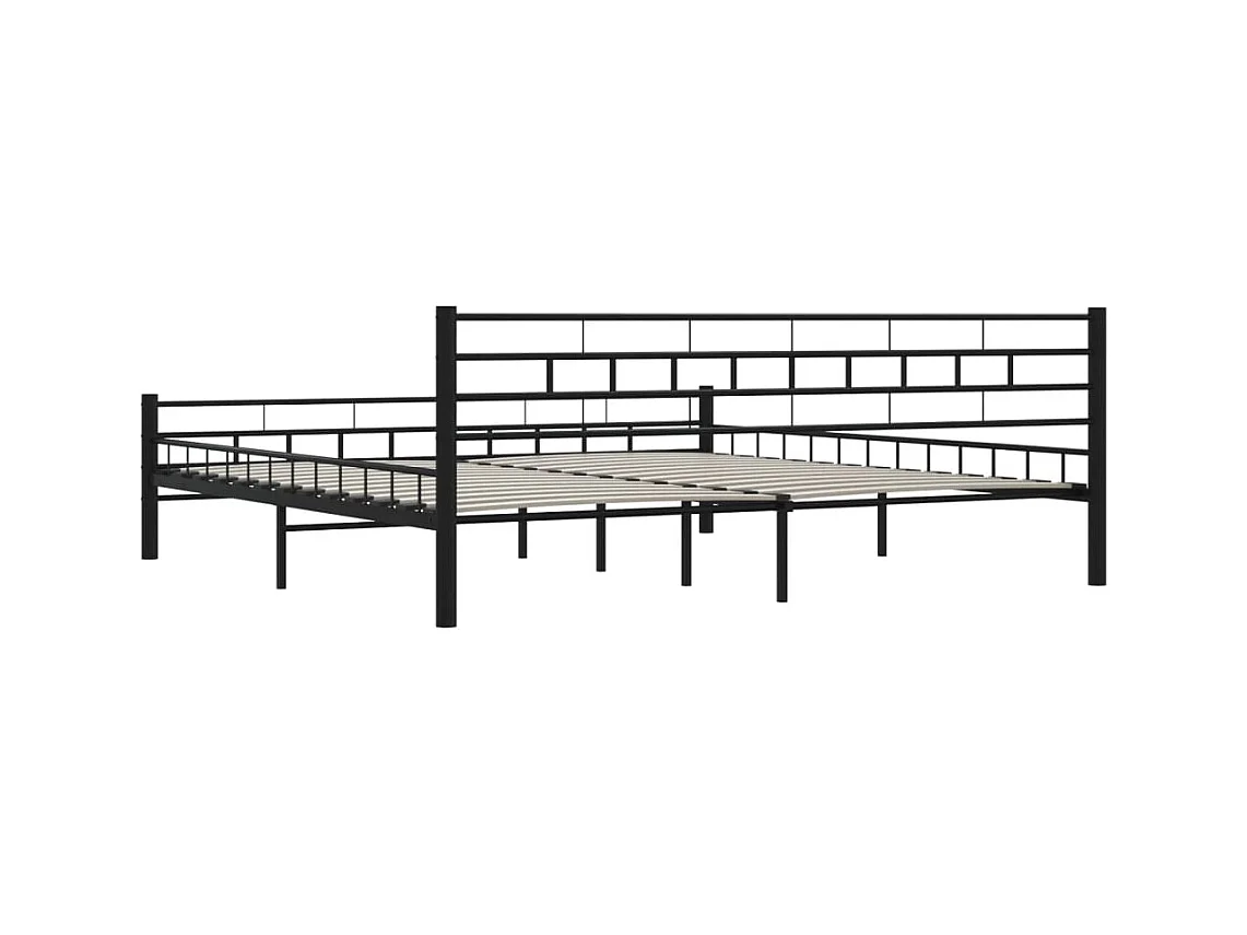 Bedframe zonder matras zwart staal 200x200 cm