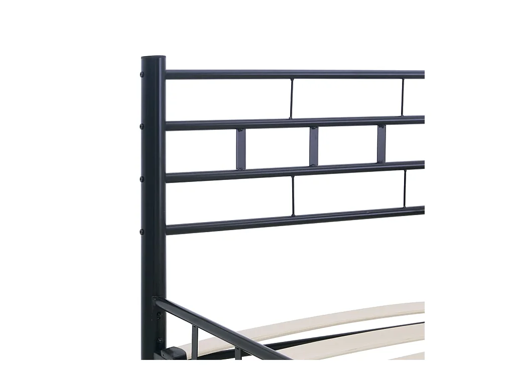 Bedframe zonder matras zwart staal 200x200 cm
