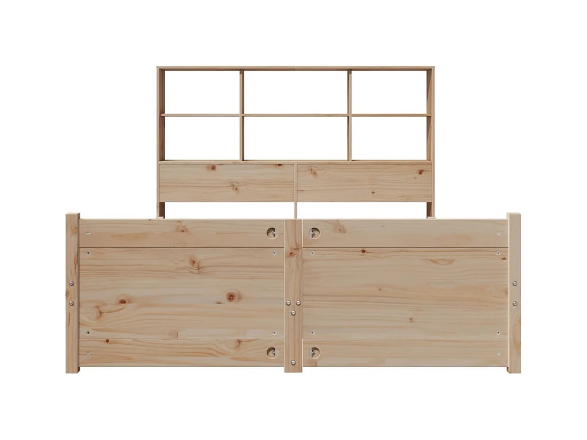 Bibliotheekbed zonder matras 120x200 cm massief grenenhout