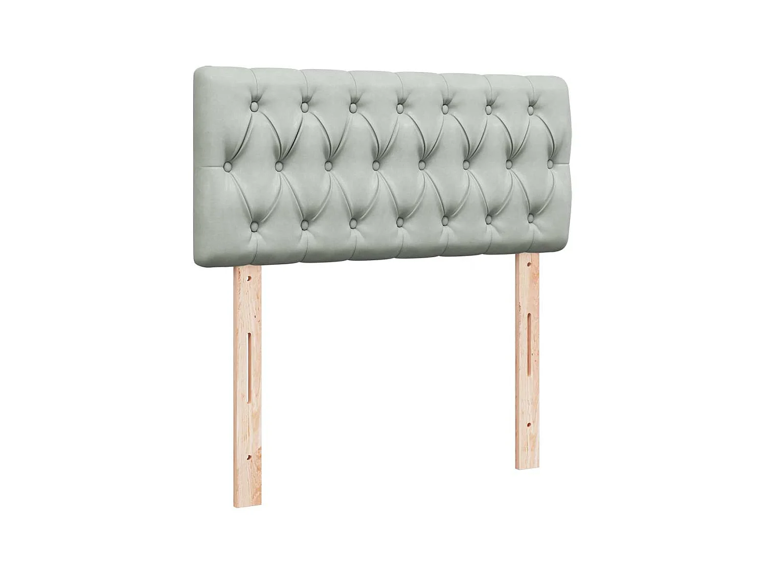 Lattenbodem en matras Lichtgrijs 90x190 cm Fluweel