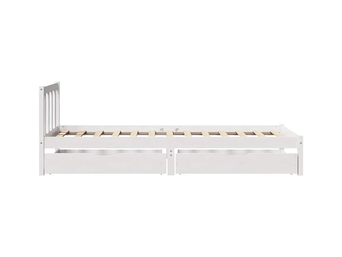 Bedframe zonder matras wit 100x200 cm massief grenenhout