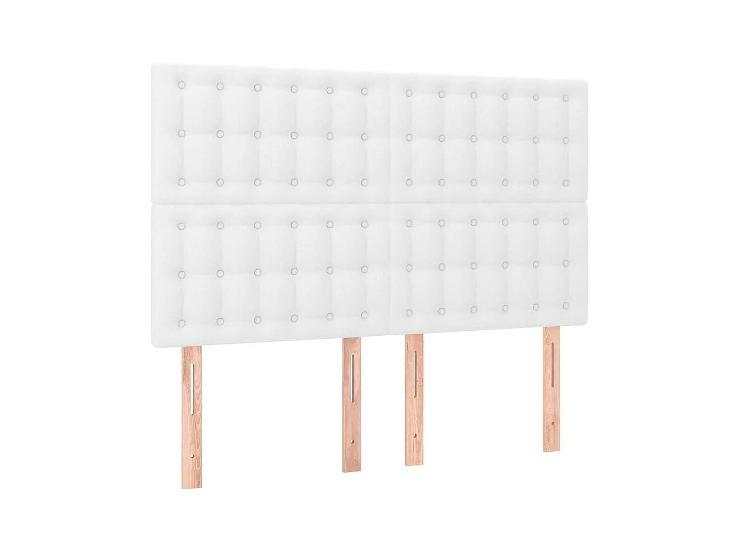 Estructura de cama sin colchón blanco 140x190 cm símil piel