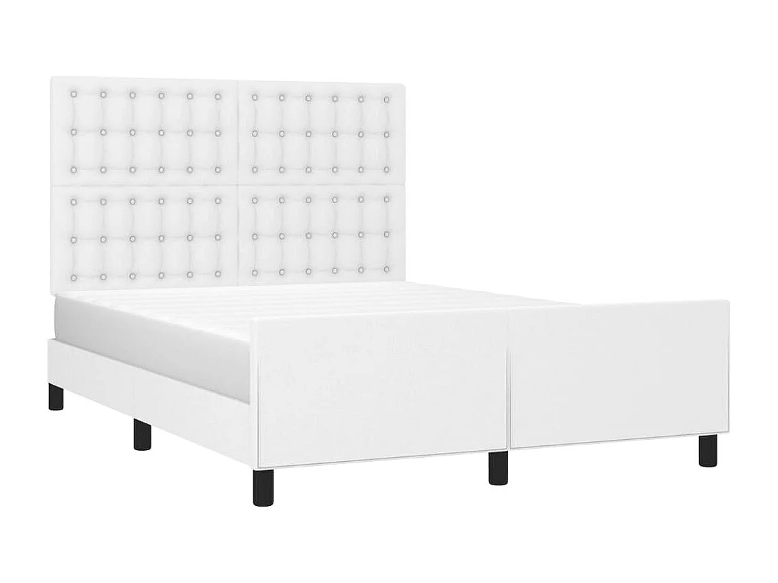 Bedframe zonder witte matras 140x190 cm soortgelijk leer