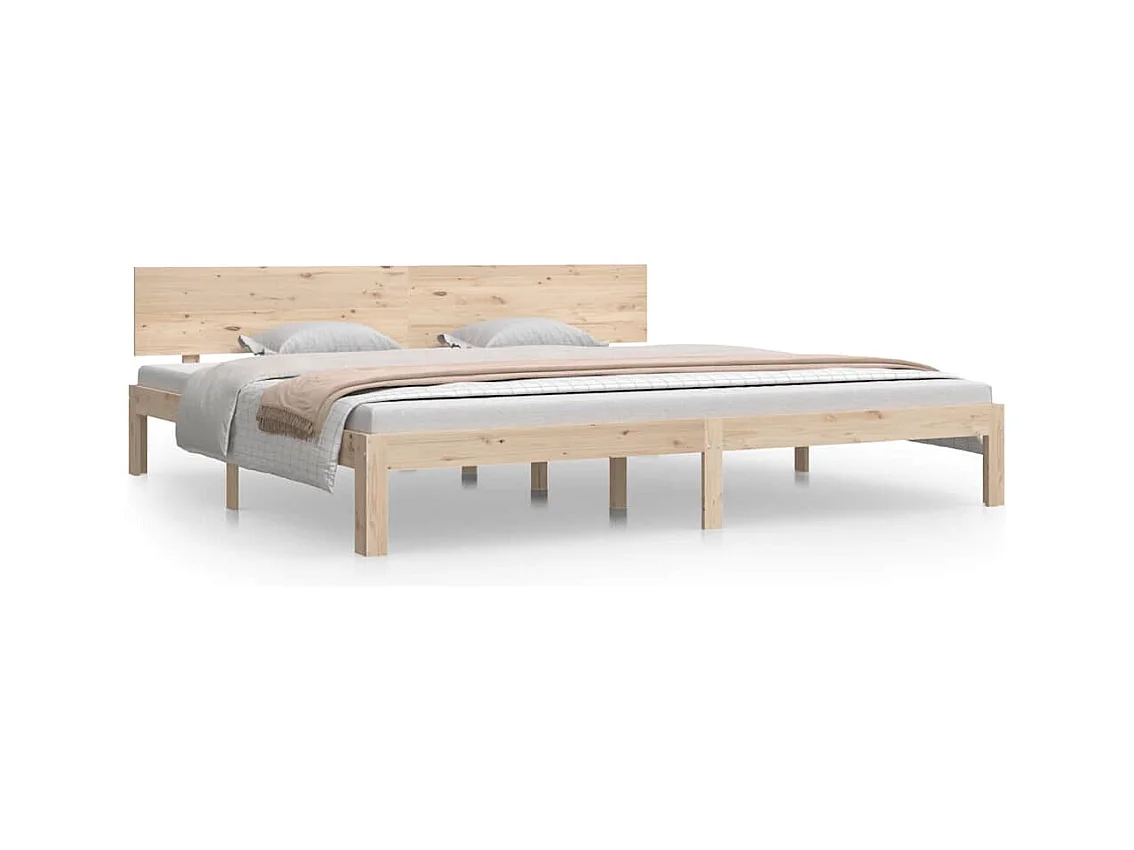 Bedframe zonder matras massief grenenhout 200x200 cm