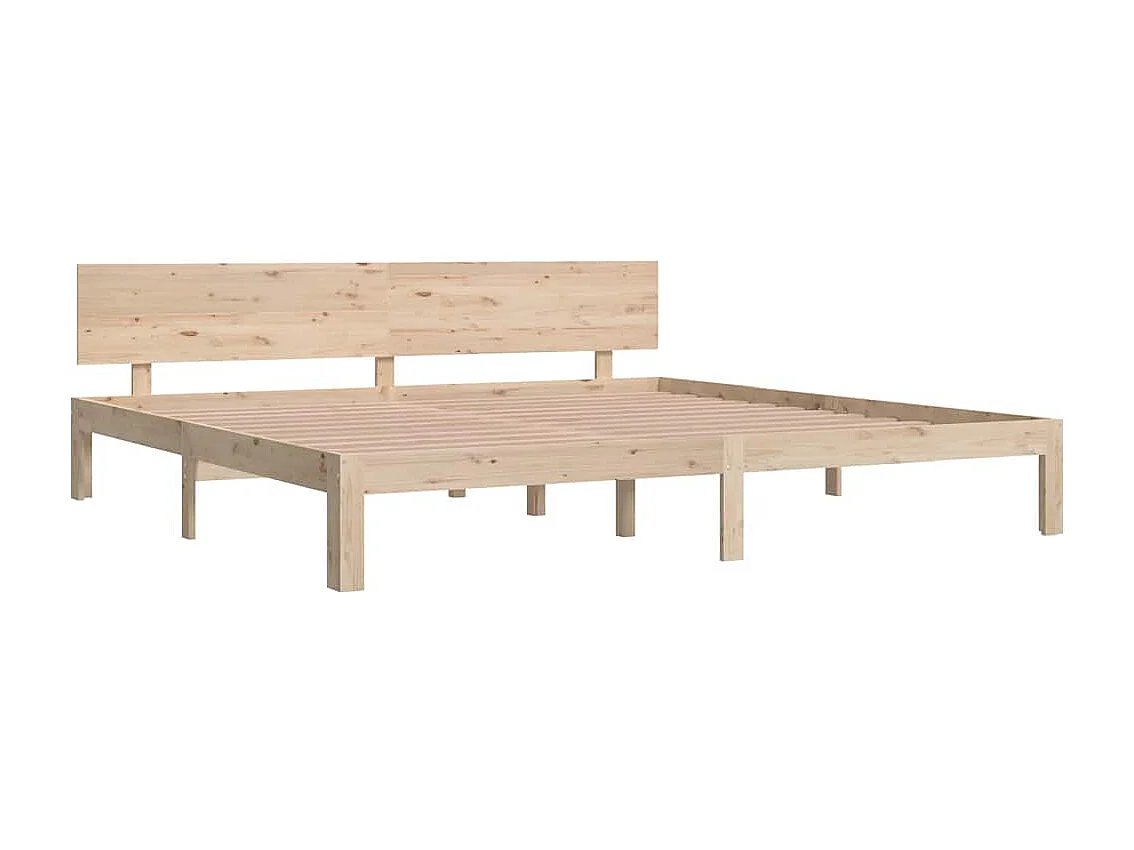 Struttura letto senza materasso in legno massello di pino 200x200 cm