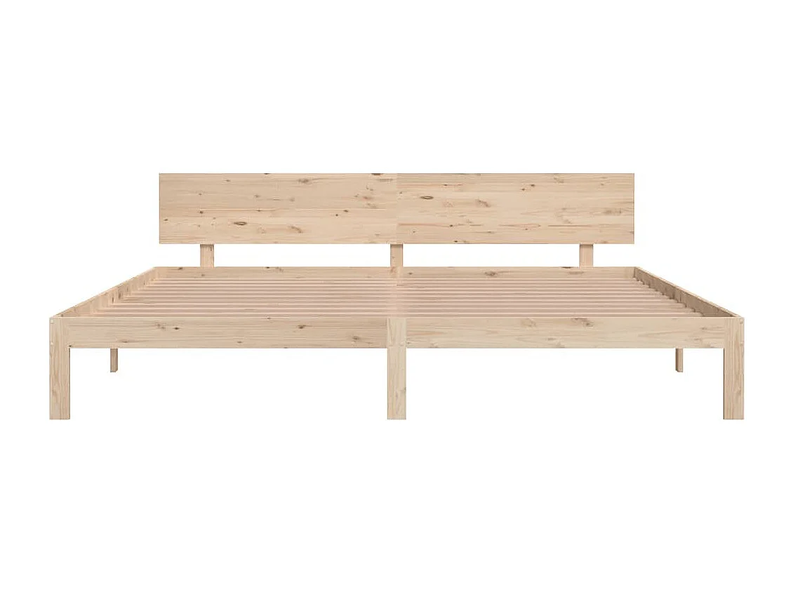 Struttura letto senza materasso in legno massello di pino 200x200 cm
