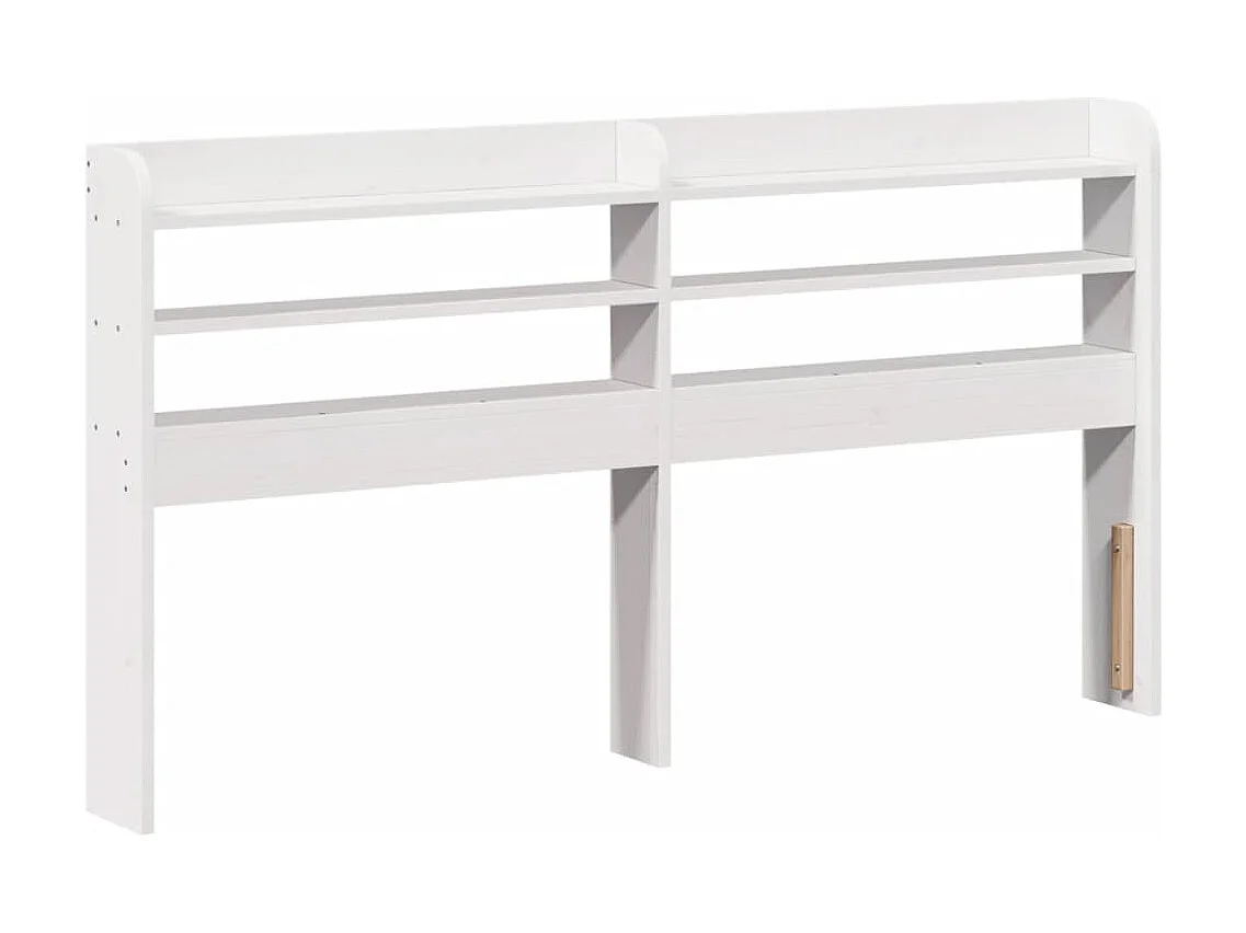 Estructura de cama sin colchón blanca 120x200 cm madera maciza de pino