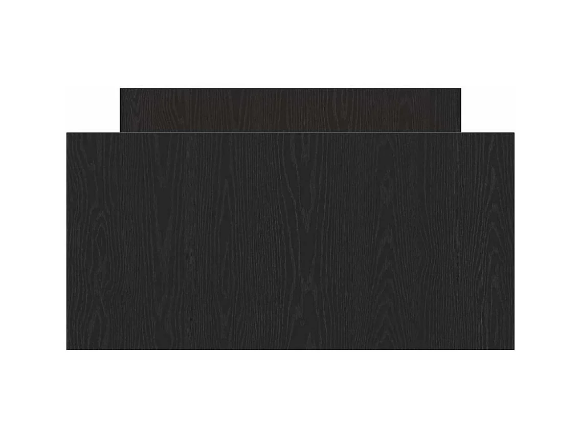 Bedframe van zwart eikenhout, 90 x 190 cm, bewerkt hout