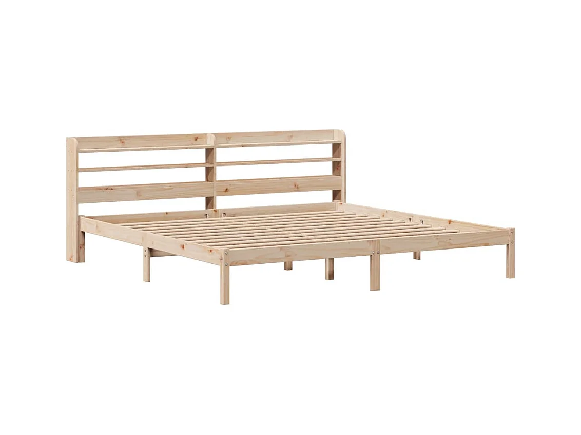 Struttura letto senza materasso 200x200 cm in legno massello di pino