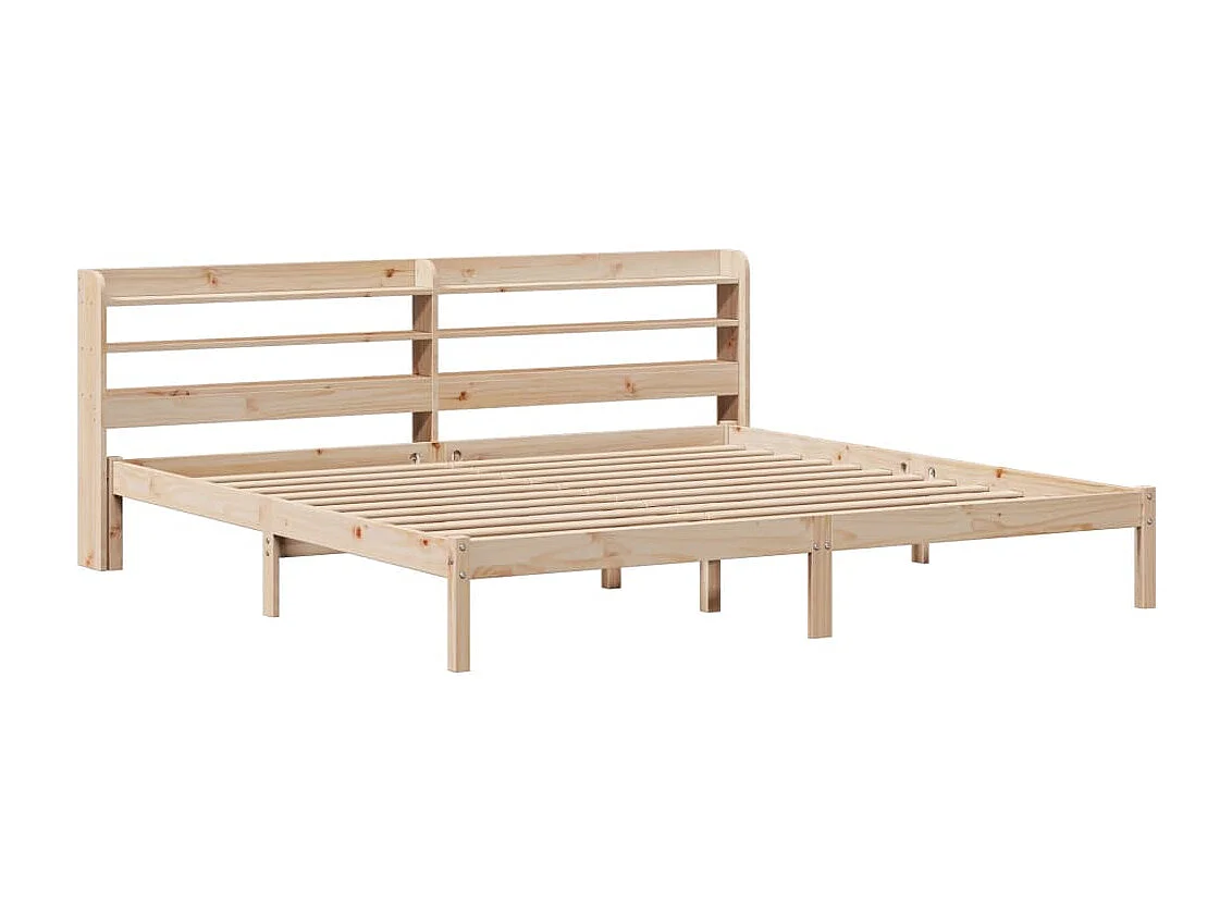Struttura letto senza materasso 200x200 cm in legno massello di pino