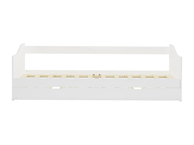 Struttura letto estensibile senza materasso in legno di pino bianco 90x200cm