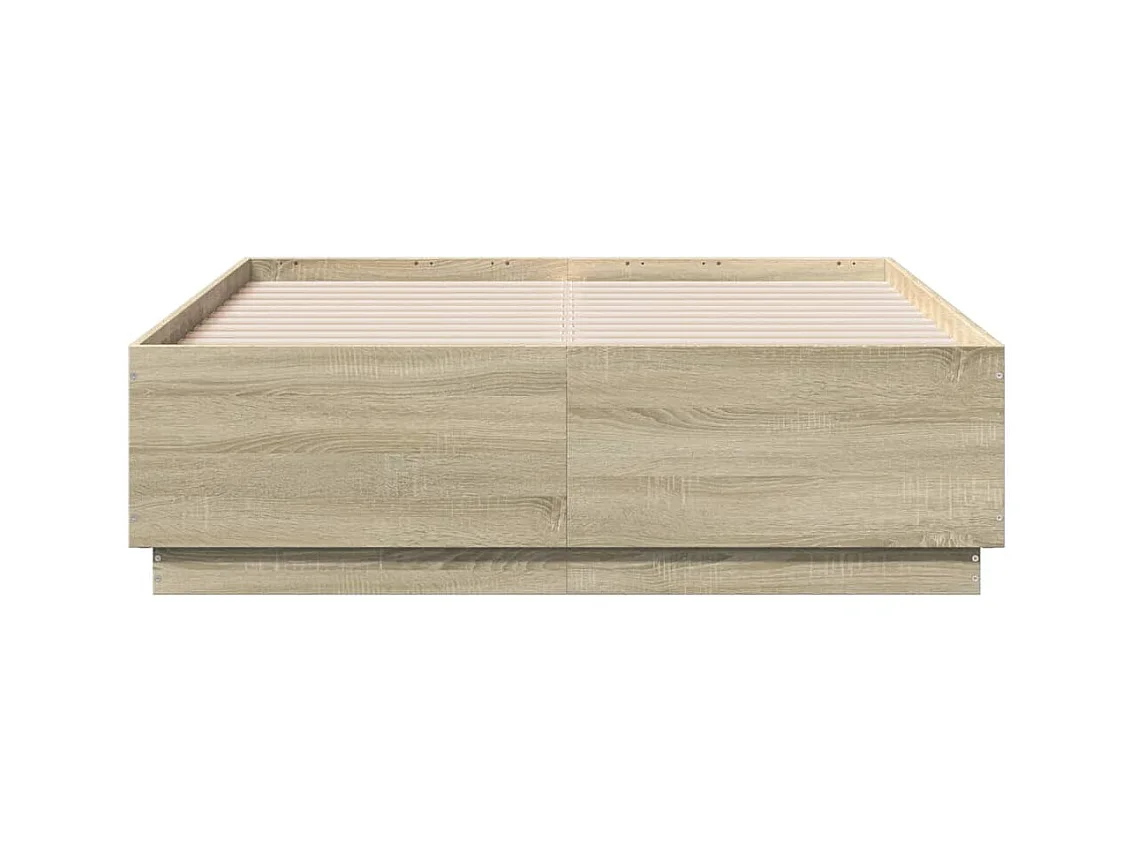 Bettgestell aus Sonoma-Eiche ohne Matratze 140x190 cm