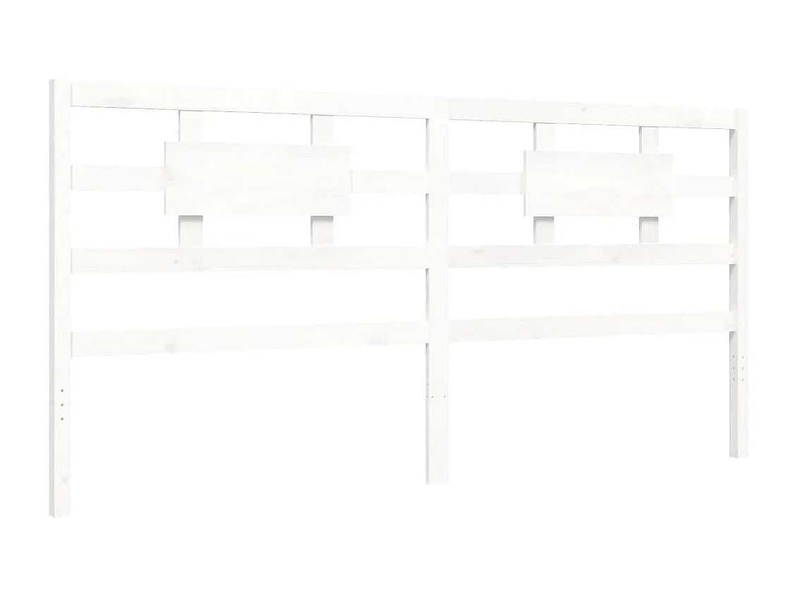 Estructura de cama sin colchón blanca 200x200 cm madera maciza