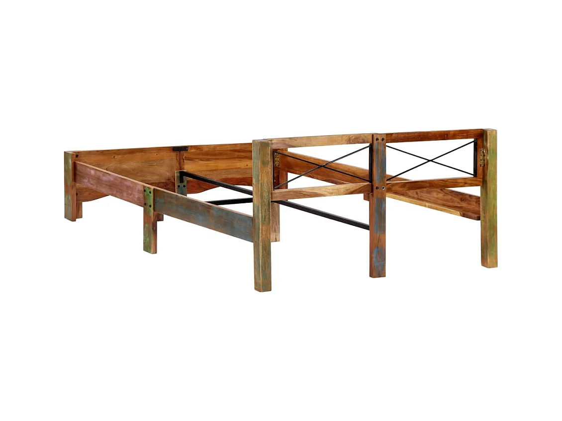 Cadre de lit Bois de récupération massif 140 x 200 cm