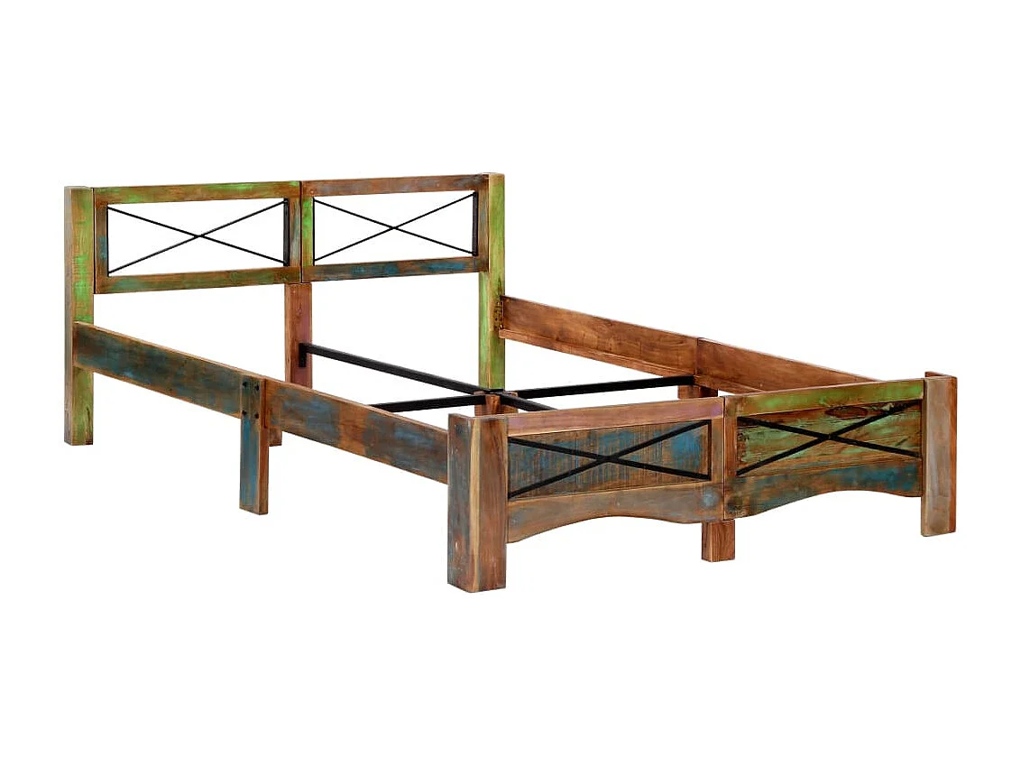 Bedframe Massief gerecycled hout 140 x 200 cm