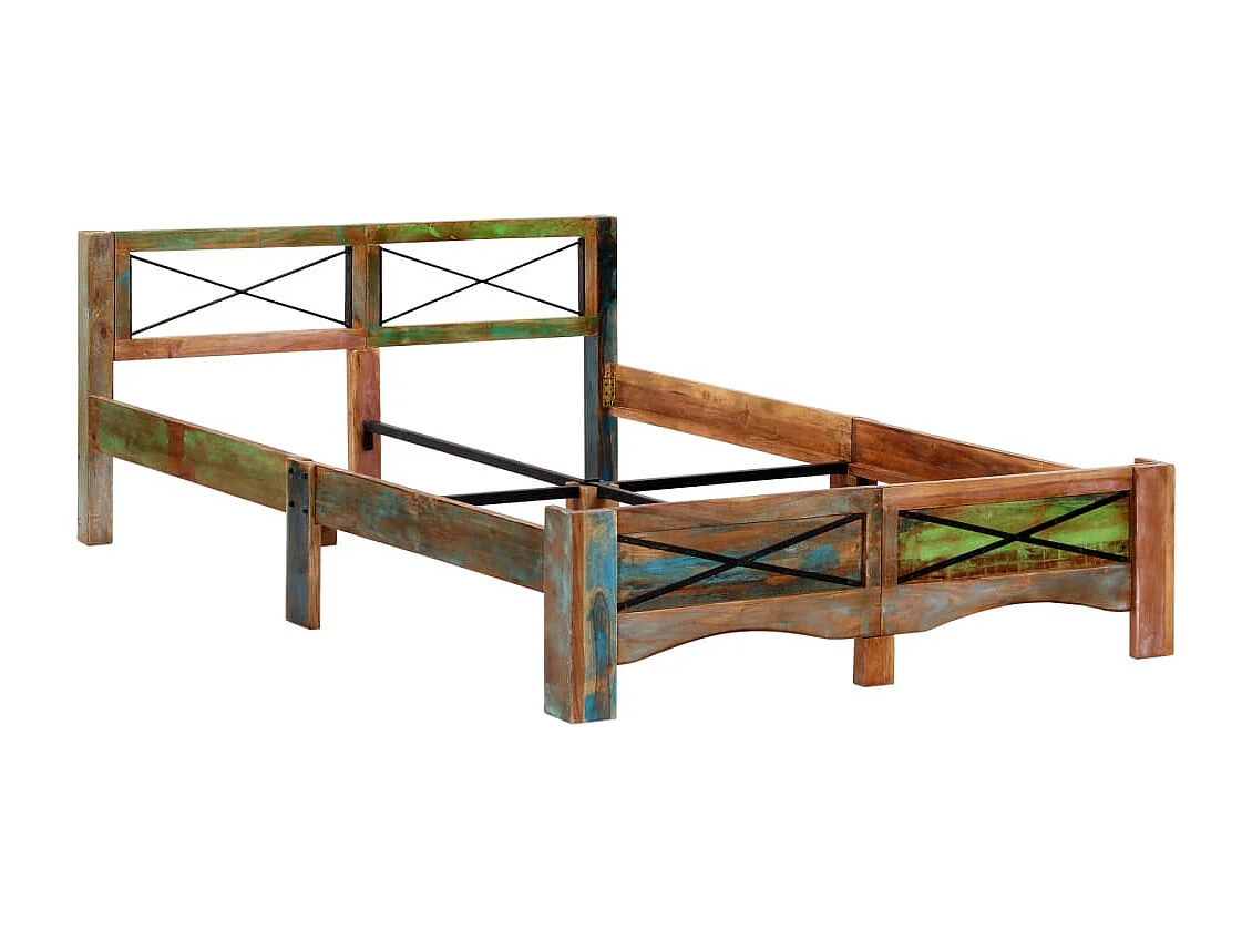 Bedframe Massief gerecycled hout 140 x 200 cm
