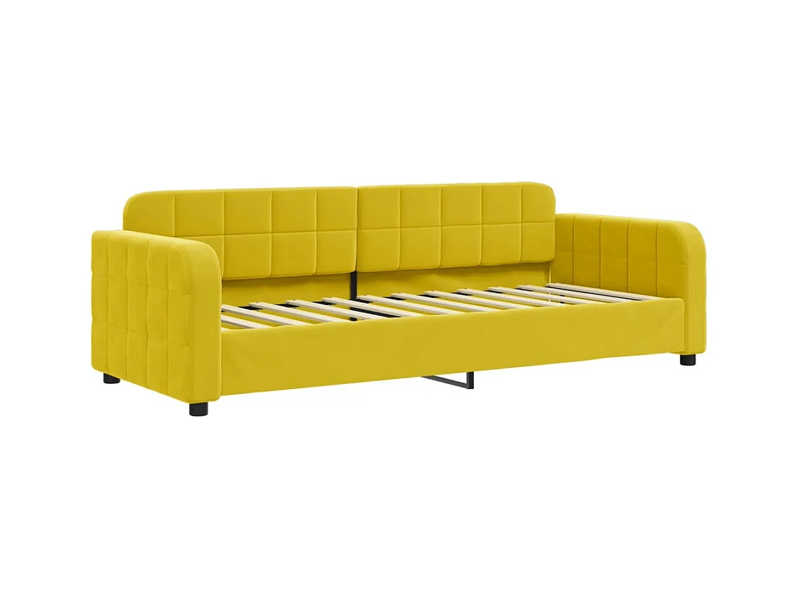 Diván sin colchón amarillo 80x200 cm terciopelo
