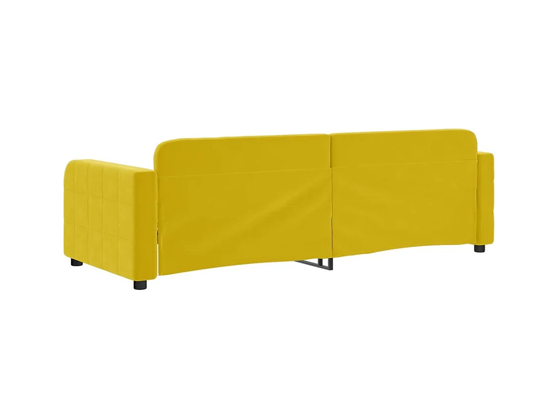 Diván sin colchón amarillo 80x200 cm terciopelo