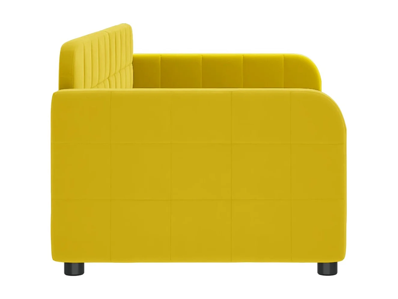 Lit de repos sans matelas jaune 80x200 cm velours