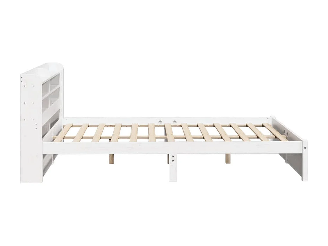 Struttura letto con testiera senza materasso bianco 140x200 cm