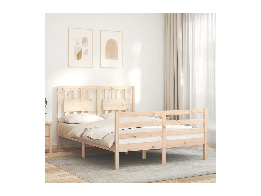 Bedframe van massief hout zonder matras