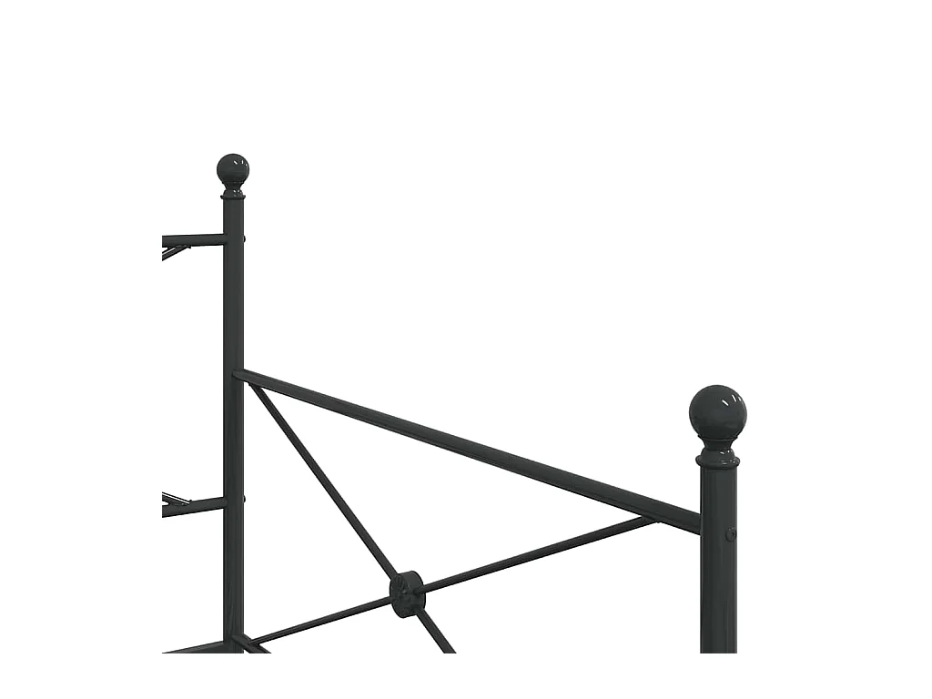 Dagbed met onderschuifbed zonder matras zwart 100x200 cm staal