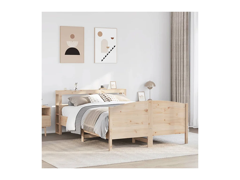 Struttura letto senza materasso 120x190 cm in legno massello di pino