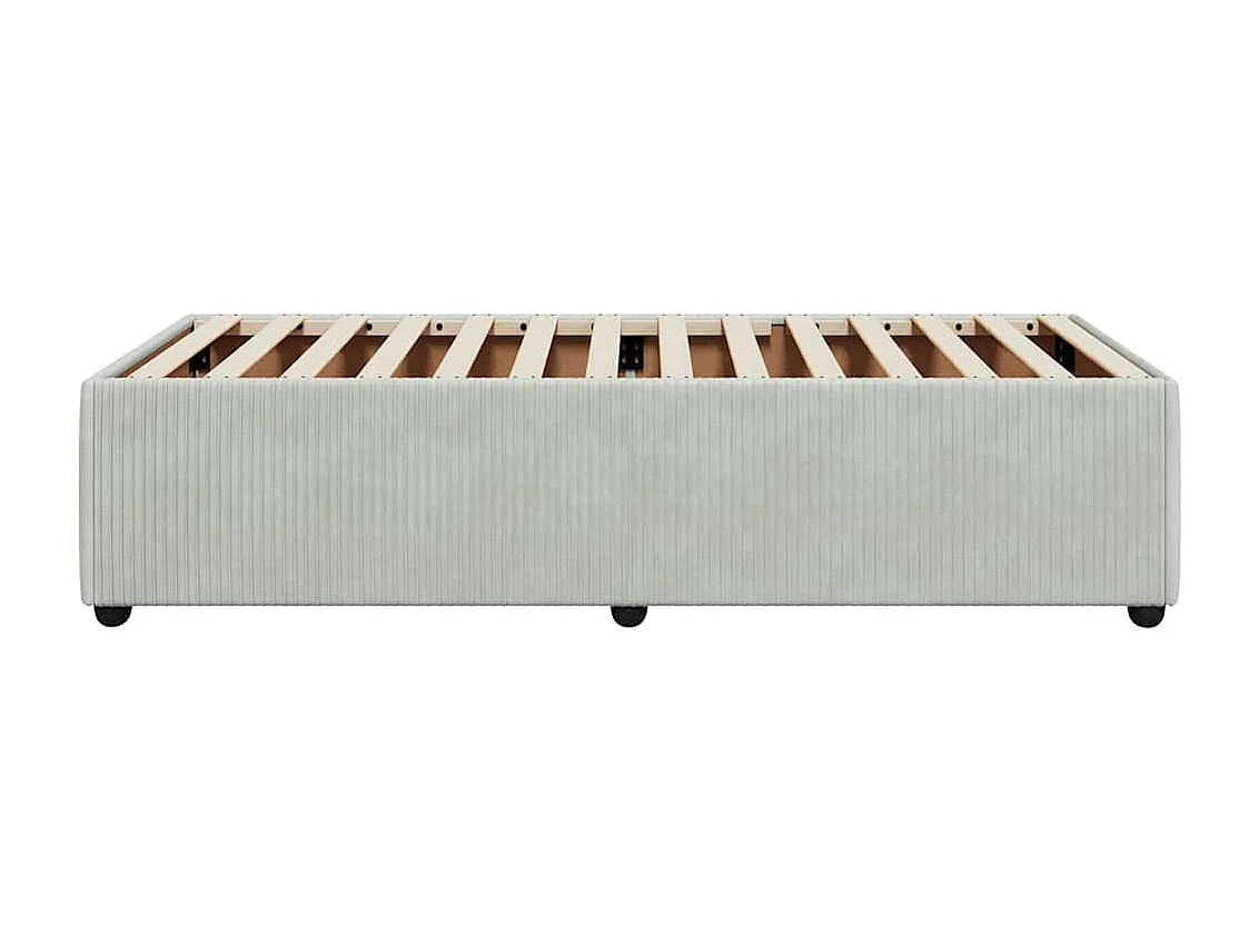 Struttura letto senza materasso grigio chiaro 100x200 cm velluto
