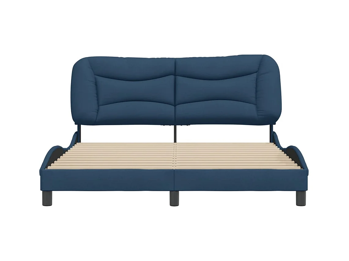 Bedframe zonder matras blauw 160x200 cm stof