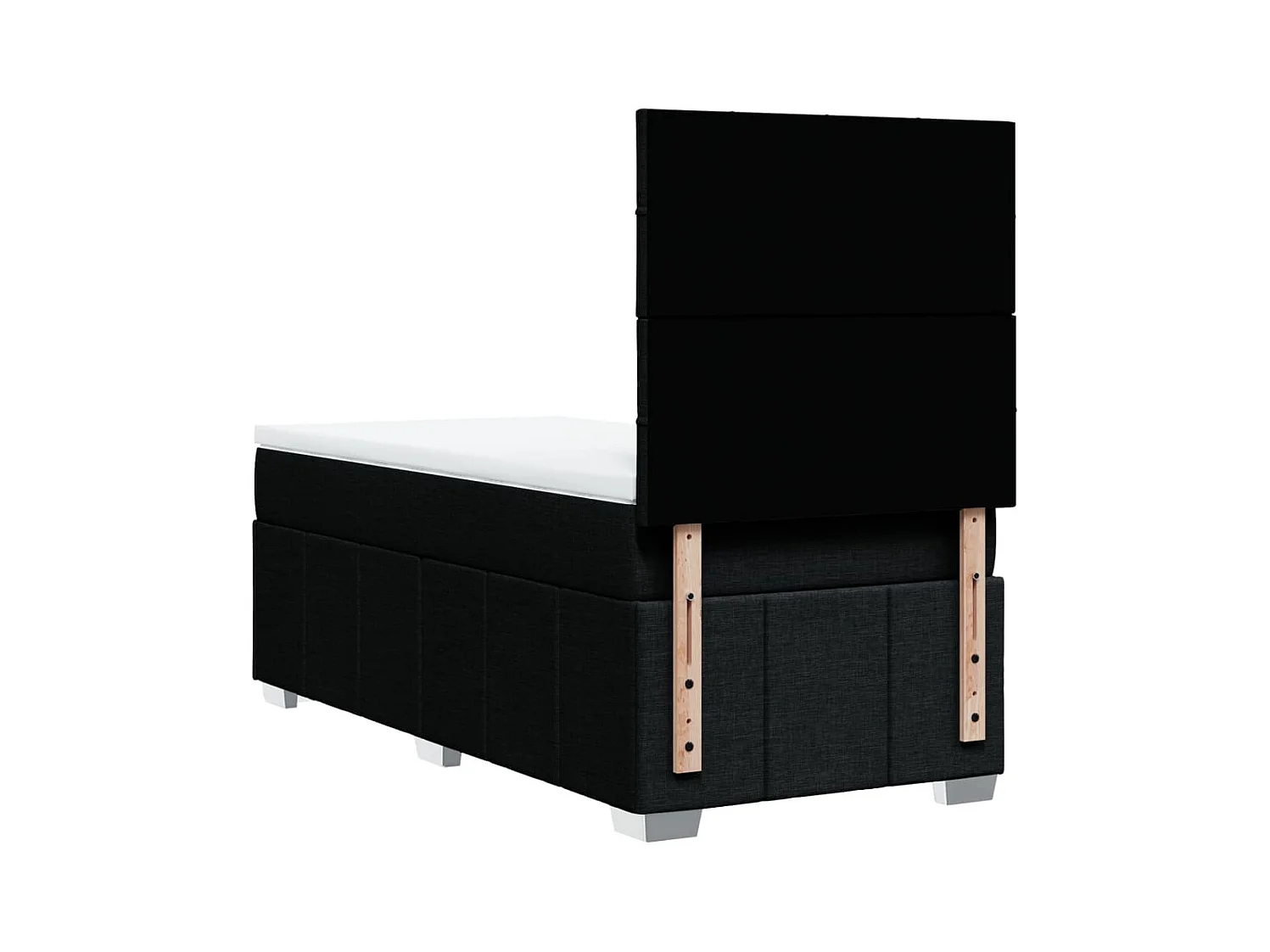 Lattenbodem met matras Zwart 90x190 cm Stof