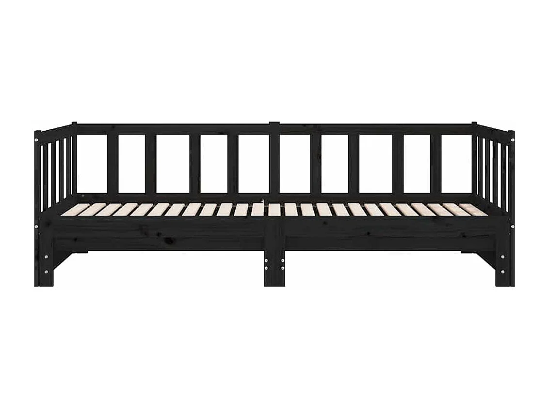 Dagbed en uitschuifbed zonder matras 90x200 cm massief hout