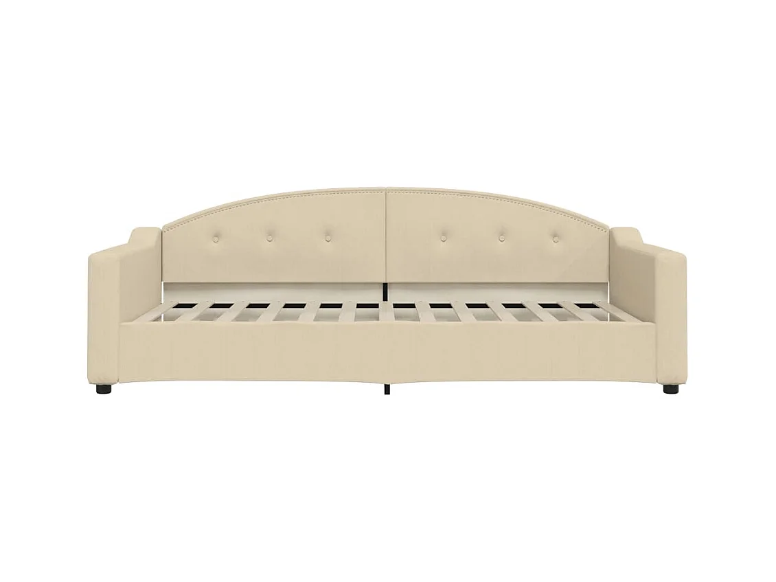 Crèmekleurige slaapbank 100x200 cm stof