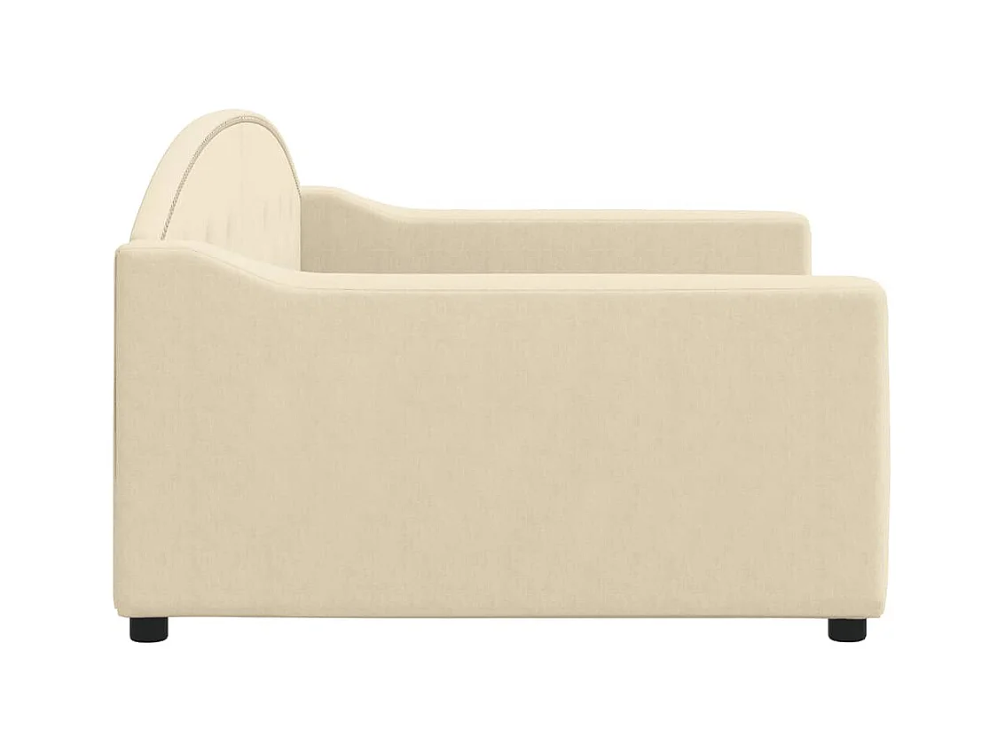 Crèmekleurige slaapbank 100x200 cm stof