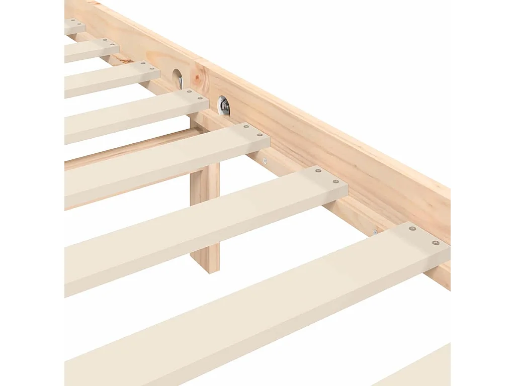 Struttura letto senza materasso 200x200 cm in legno massello di pino
