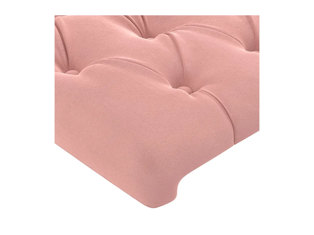 Struttura letto senza materasso rosa 160x200 cm velluto