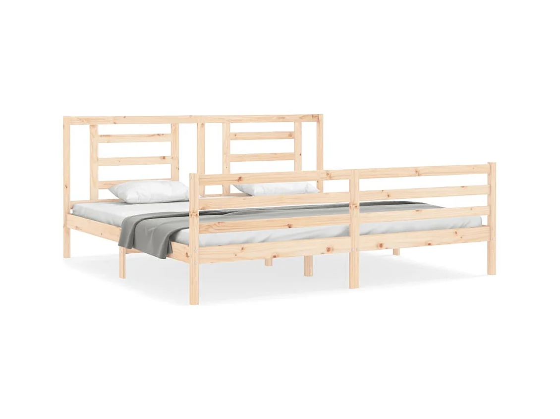 Bedframe zonder matras 200x200 cm massief hout