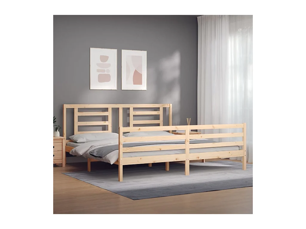 Bedframe zonder matras 200x200 cm massief hout