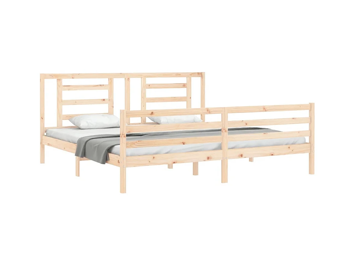 Bedframe zonder matras 200x200 cm massief hout