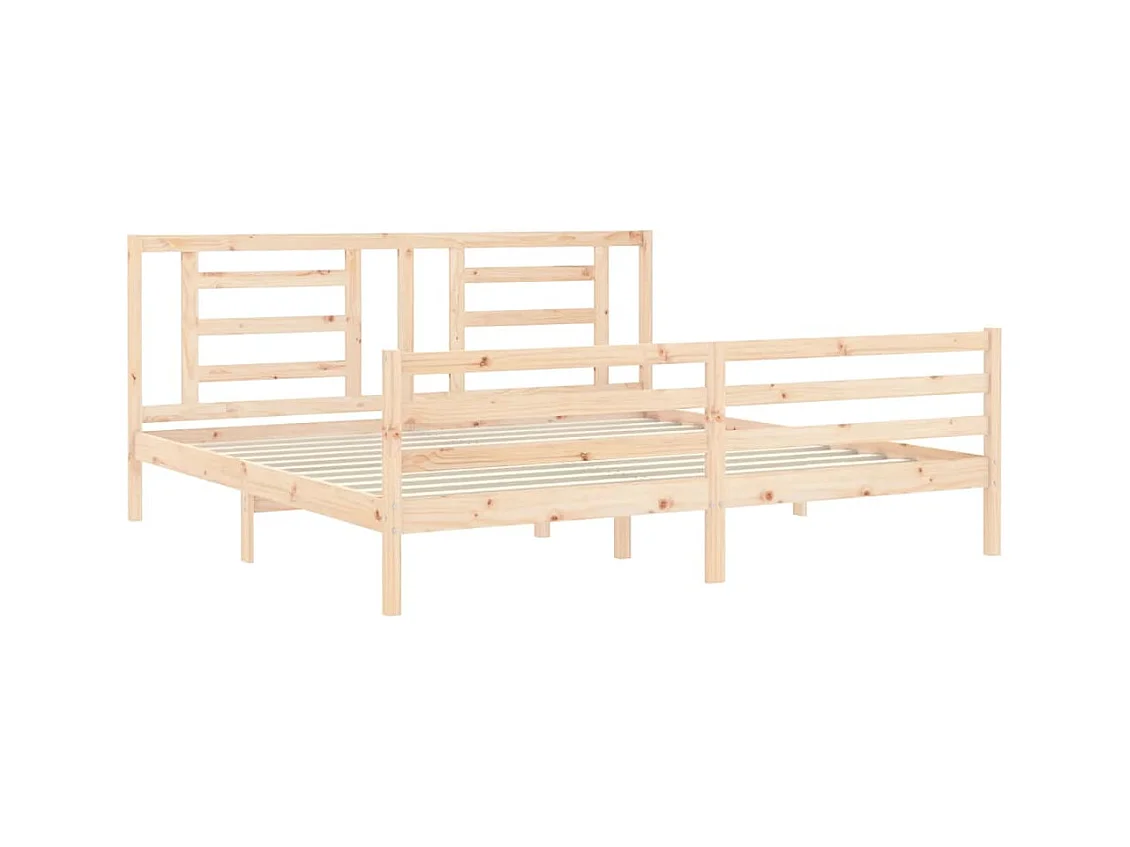 Bedframe zonder matras 200x200 cm massief hout